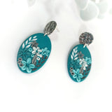 Limited Edition Statement Earrings - Baltic blue