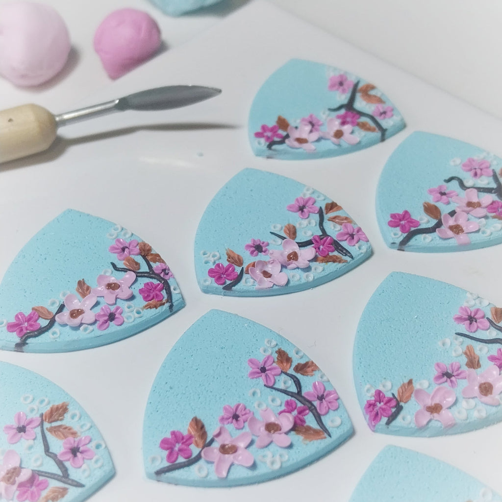 Cherry blossom Statement Earrings - Marga