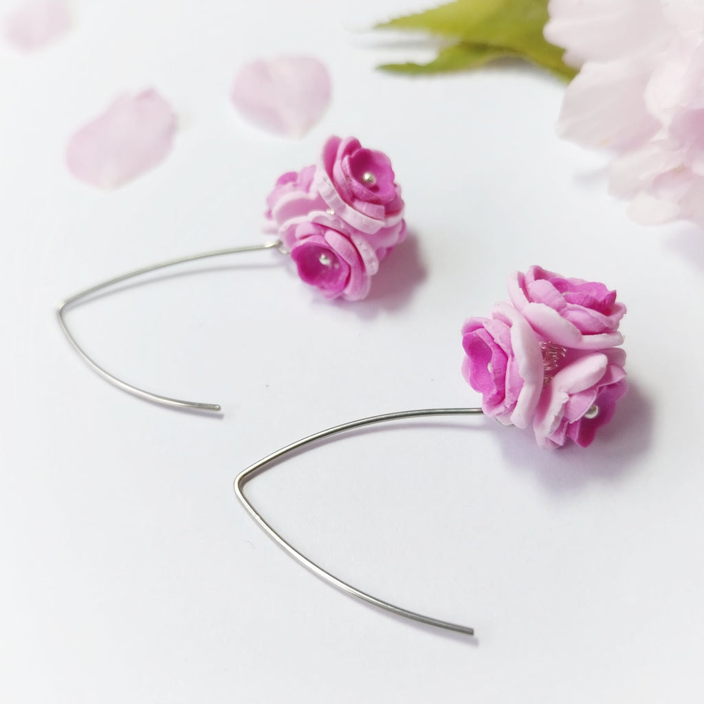 Cherry Blossom Dangly Earrings