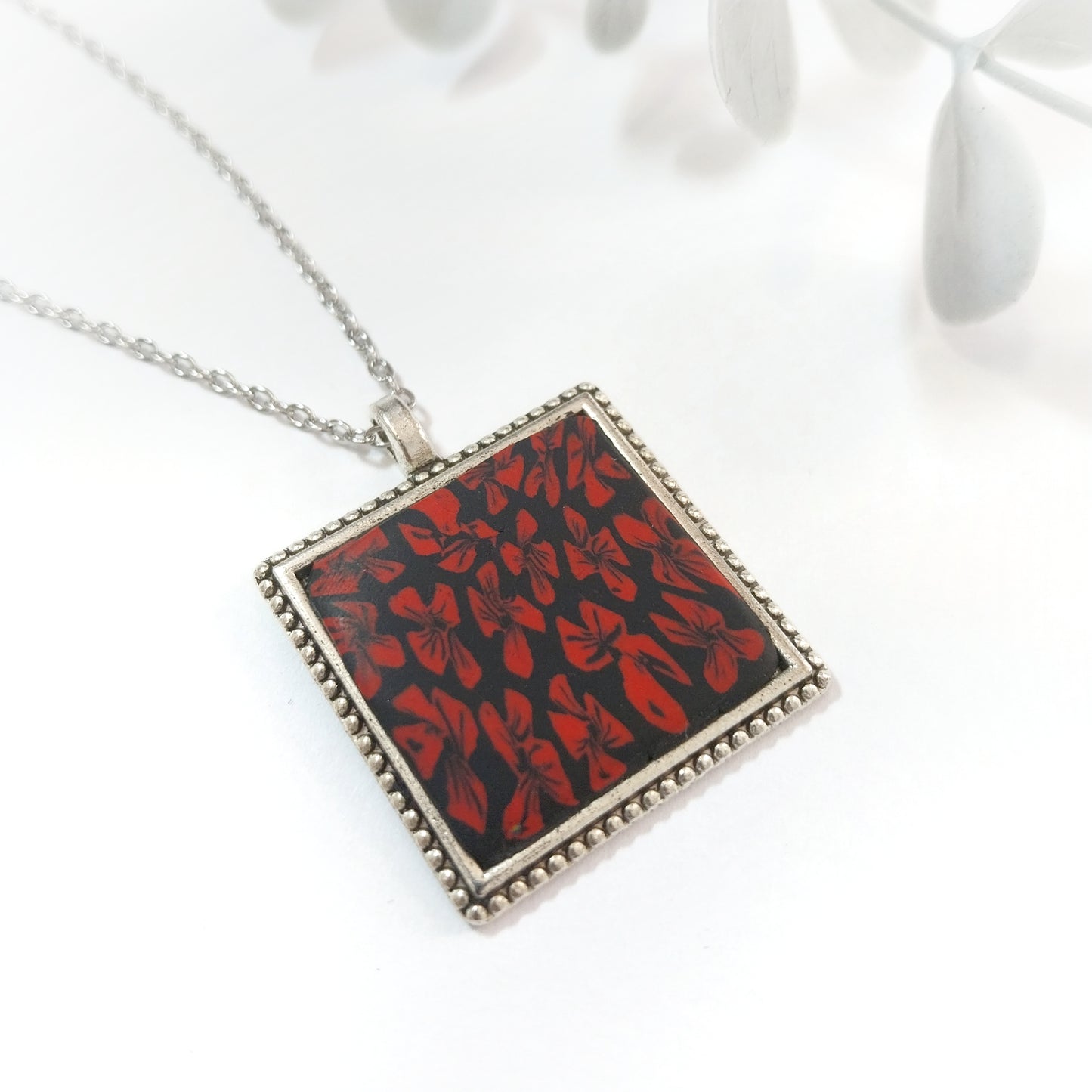 Large Square Pendant Necklace