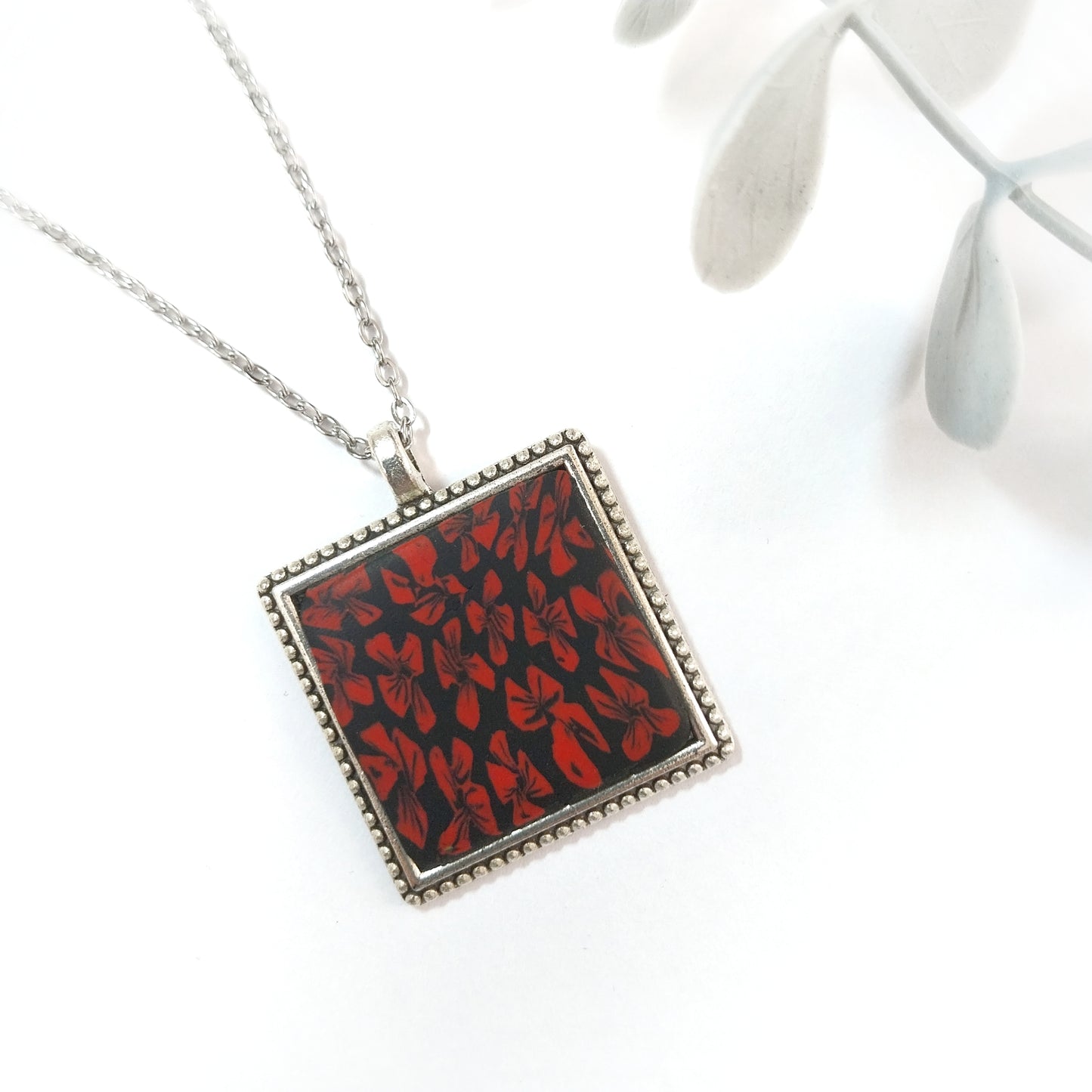 Large Square Pendant Necklace