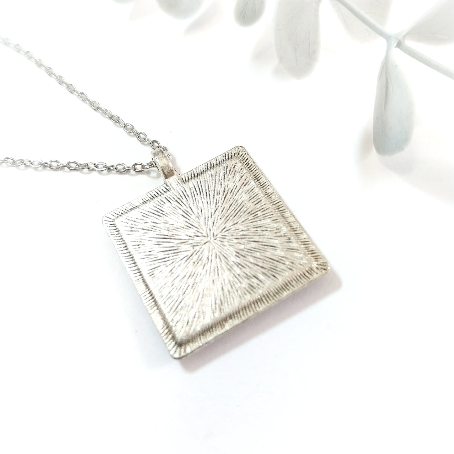 Large Square Pendant Necklace