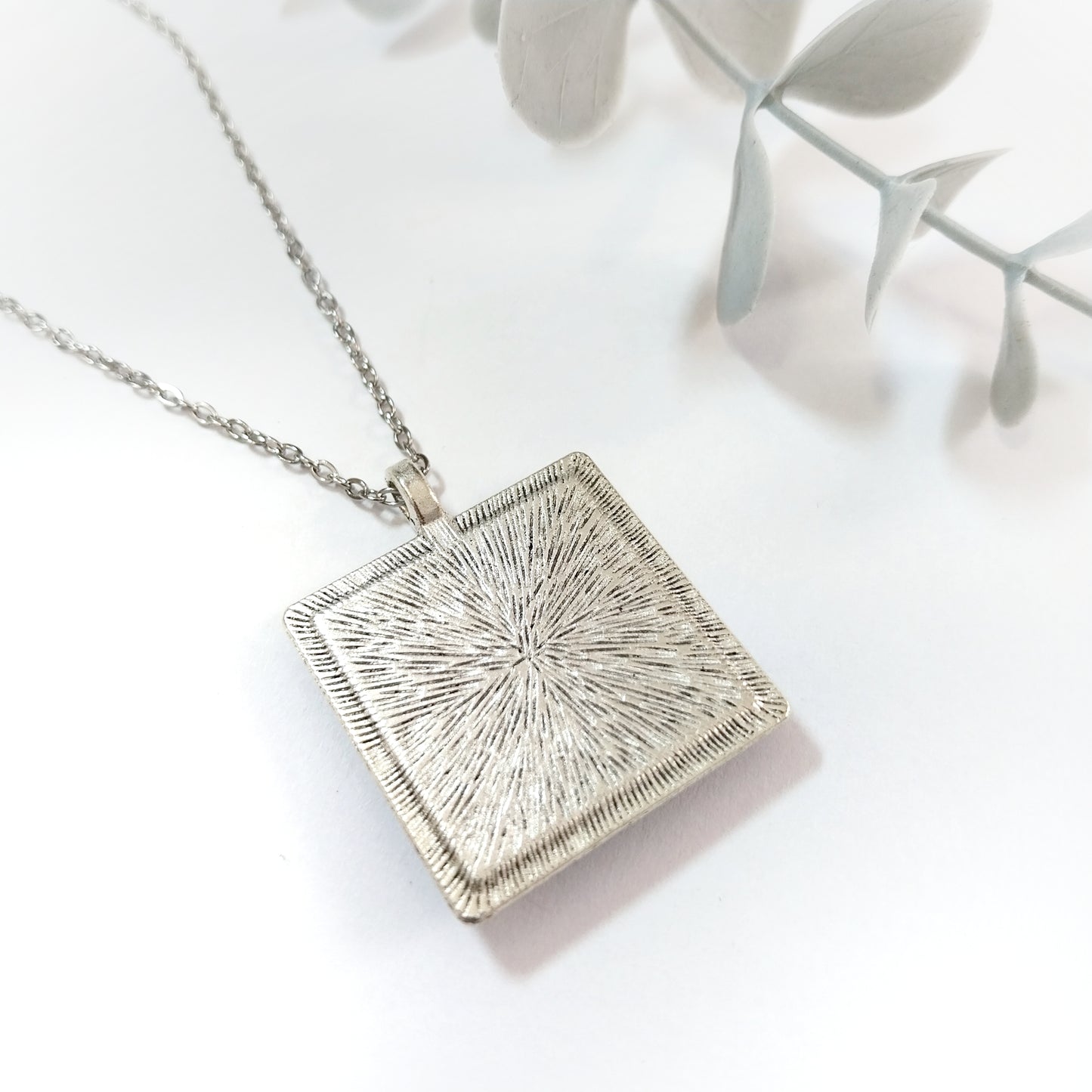 Large Square Pendant Necklace
