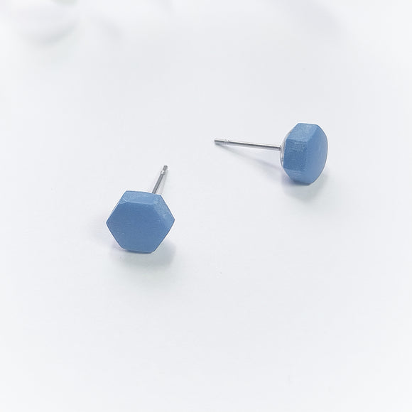 Dusty Blue Pencil Studs