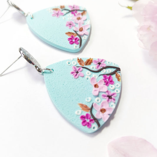 Cherry blossom Statement Earrings - Marga