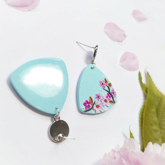 Cherry blossom Statement Earrings - Marga