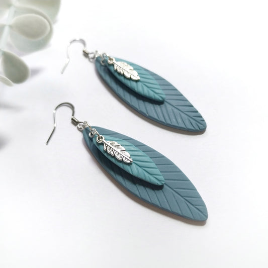 Leah Statement Earring - Blue