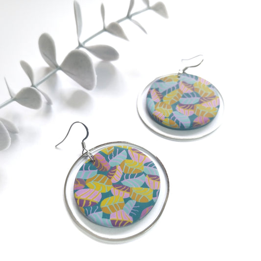 Luna Statement Earrings - Teal