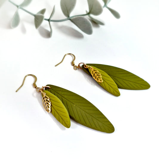 Leah Statement Earring - Green