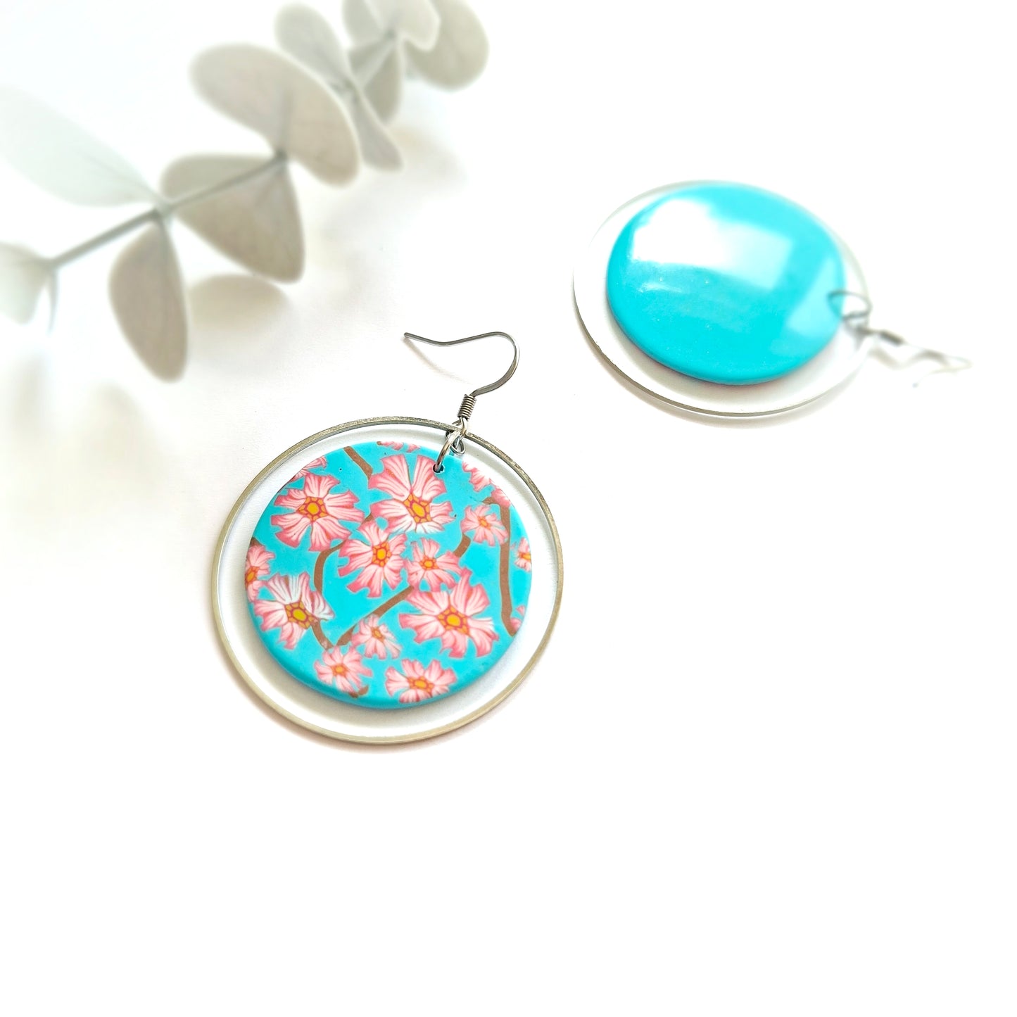 Luna Statement Earrings - Cherry Blossom