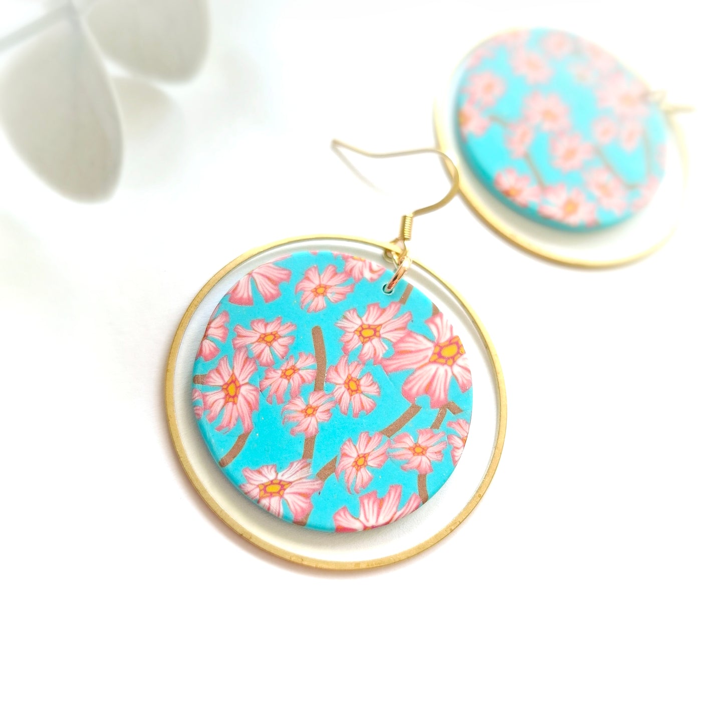 Luna Statement Earrings - Cherry Blossom