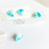 Small Marga Studs - turquoise marble